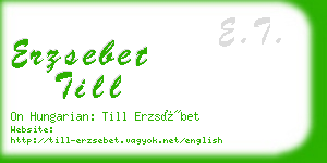 erzsebet till business card